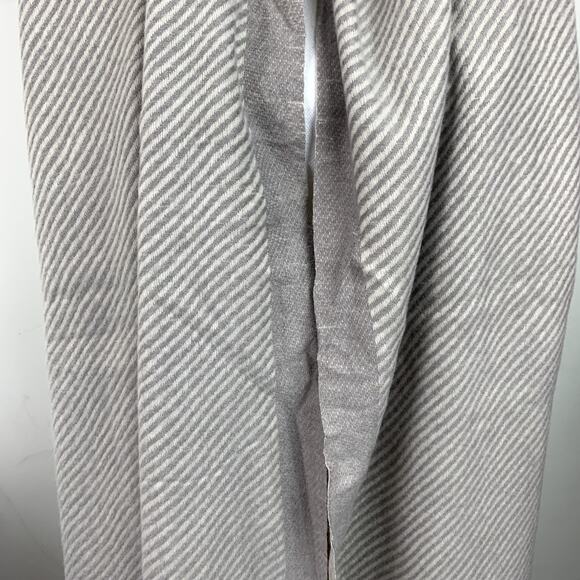 100% Cashmere Pashmina scarf *New* tan cream taupe pinstripe, beautiful soft - Picture 6 of 12